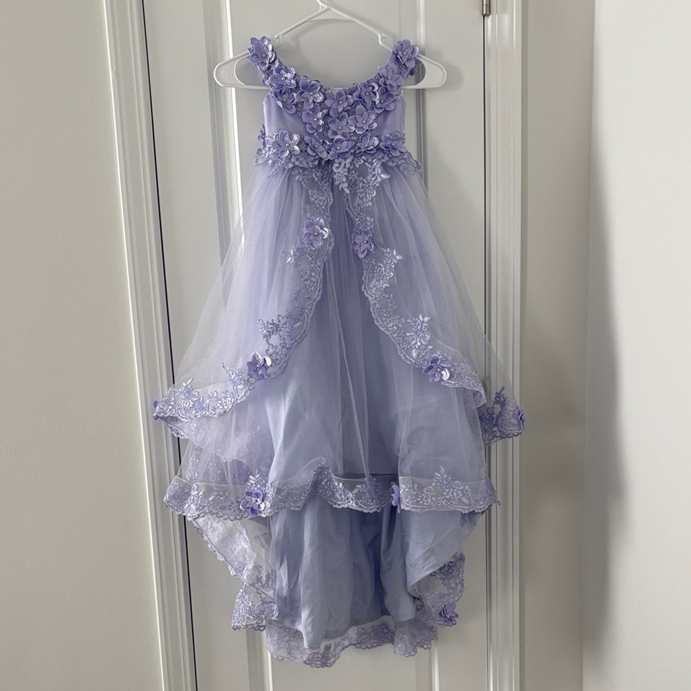 Girl’s Lilac Princess Off Shoulder Dress Sise 4T